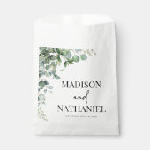 Groene eucalyptus laat groen botanisch bruiloft bedankzakje (Voorkant)
