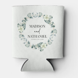 Groene eucalyptus laat groen botanisch bruiloft blikjeskoeler