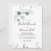 Groene Eucalyptus Leaf Bridal Brunch Vrijgezellenf Kaart (Voorkant)