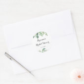 Groene Eucalyptus Loof Bruidsfeest Favor Ronde Sticker (Envelop)