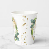 Groene Eucalyptus Magische Zand Trouw Papieren Bek Papieren Bekers (Links)