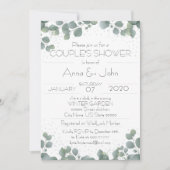 Groene Eucalyptus Moderne Douche Foto van Stel Kaart (Voorkant)