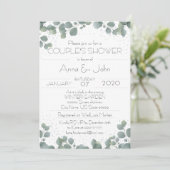 Groene Eucalyptus Moderne Douche Foto van Stel Kaart (Staand voorkant)