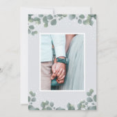 Groene Eucalyptus Moderne Douche Foto van Stel Kaart (Achterkant)