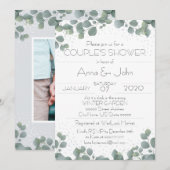 Groene Eucalyptus Moderne Douche Foto van Stel Kaart (Voorkant / Achterkant)