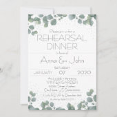 Groene Eucalyptus Moderne Greenery Elegant Floral Kaart (Voorkant)