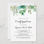 Groene eucalyptus moderne kalligrafie bevestiging kaart (Voorkant)