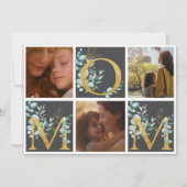 Groene eucalyptus moeder drie foto's Moederdag Feestdagenkaart (Voorkant)