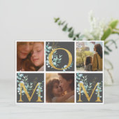 Groene eucalyptus moeder drie foto's Moederdag Feestdagenkaart (Staand voorkant)