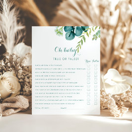  groene eucalyptus Oh Baby shower Game