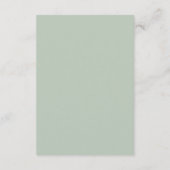 Groene Eucalyptus Ontvangst Details Kaart (Achterkant)