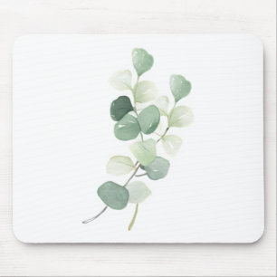 Groene Eucalyptus Pastel Bladeren Dekbedhoes Muismat