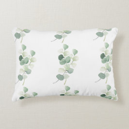 Groene Eucalyptus Pastelbladeren Dekbedhoes Accent Kussen