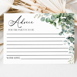 Groene Eucalyptus Plant Baby shower Advieskaart