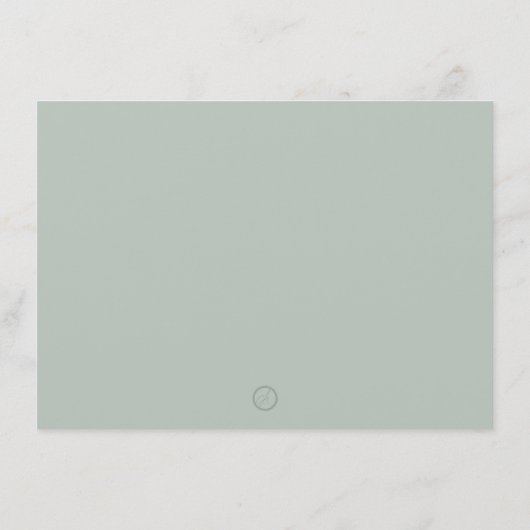 Groene Eucalyptus Plant Eenvoudig Modern Briefpapi Bedankkaart (Achterkant)