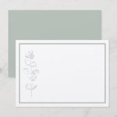 Groene Eucalyptus Plant Eenvoudig Modern Briefpapi Bedankkaart (Voorkant / Achterkant)