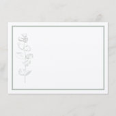 Groene Eucalyptus Plant Eenvoudig Modern Briefpapi Bedankkaart (Voorkant)