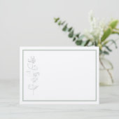 Groene Eucalyptus Plant Eenvoudig Modern Briefpapi Bedankkaart (Staand voorkant)