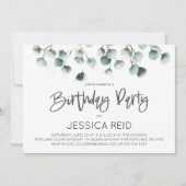 Groene Eucalyptus Plant met als geboortepartij Kaart (Voorkant)