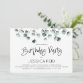 Groene Eucalyptus Plant met als geboortepartij Kaart (Staand voorkant)