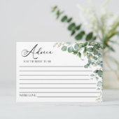 Groene Eucalyptus Plant Vrijgezellenfeest Advieskaart (Staand voorkant)