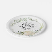 Groene Eucalyptus Pompoen Herfst Bruidsdiner Papieren Bordje (Gekanteld)