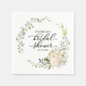 Groene Eucalyptus Pompoen Herfst Bruiloft Feest Servet (Voorkant)