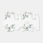 Groene Eucalyptus Script Bruidsdouche Bedankdoosjes (Uitgevouwen)