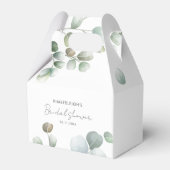 Groene Eucalyptus Script Bruidsdouche Bedankdoosjes (Voorkant Zijde)