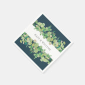 Groene Eucalyptus Slinger Bruiloft Servet (Hoek)