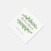 Groene Eucalyptus Slinger Bruiloft Servet (Hoek)