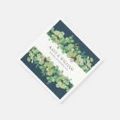 Groene Eucalyptus Slinger Bruiloft Servet (Hoek)