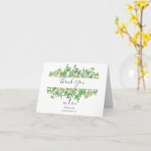 Groene Eucalyptus Slinger Trouw Dank Je Kaart (Gele Bloem)