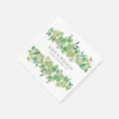Groene Eucalyptus Sluiers Bruiloft Servet (Hoek)