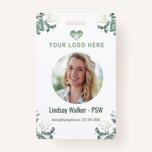 Groene Eucalyptus stijl badge (Voorkant)