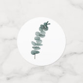 Groene Eucalyptus Trouw Bruidsfeest Confetti (Kleine voorkant)