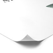 Groene Eucalyptus Trouw Welkom Bord Poster (Hoek)