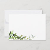 Groene Eucalyptus Trouw Welkom Hotelkaart Kaart (Achterkant)