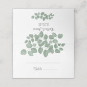 Groene Eucalyptus Trouwplaats Kaart Plaatskaartje (Buitenkant ongevouwen)
