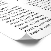 Groene Eucalyptus Trouwstoelindeling Poster (Hoek)