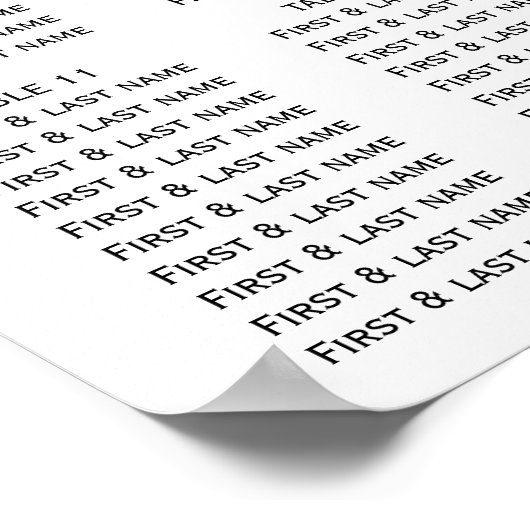 Groene Eucalyptus Trouwstoelindeling Poster (Hoek)