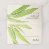 GROENE EUCALYPTUS VERLAAGT WATERVERF FOLIAGE LEAF PLAATSKAARTJE (Buitenkant ongevouwen)