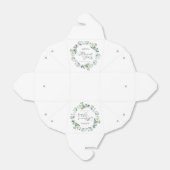 Groene eucalyptus verlaat botanische pensioenparti bedankdoosjes (Uitgevouwen)