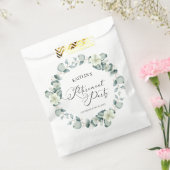 Groene eucalyptus verlaat botanische pensioenparti bedankzakje (Gezegeld)