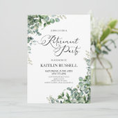 Groene eucalyptus verlaat botanische pensioenparti kaart (Staand voorkant)