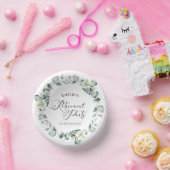 Groene eucalyptus verlaat botanische pensioenparti papieren kommen (Feest)