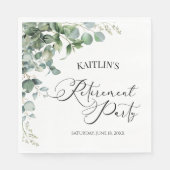 Groene eucalyptus verlaat botanische pensioenparti servet (Voorkant)