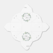 Groene eucalyptus verlaat botanische verlovingsfee bedankdoosjes (Uitgevouwen)