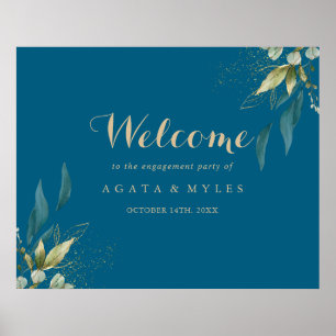 Groene Eucalyptus Verlovingspartij Welkomstbord Poster