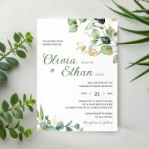 Groene Eucalyptus Waterverf Botanische Bruiloft